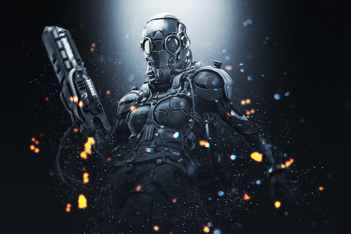 炫酷暗黑粒子发光特效PS动作 Mythic Photoshop Action插图