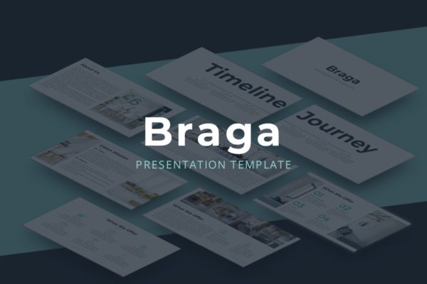 企业业务介绍创意PPT幻灯片模板 Braga – Powerpoint Template