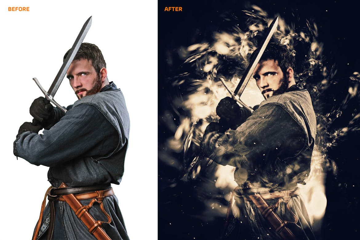 炫酷的人物特效海报处理PS动作 Abstract 2 Photoshop Action插图(3)