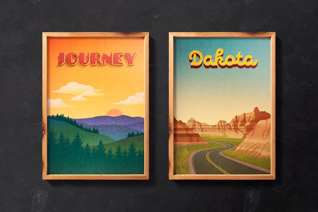 复刻电影加州梦风格文本图层样式 Retrica: Vintage Text Effects Pack插图(12)