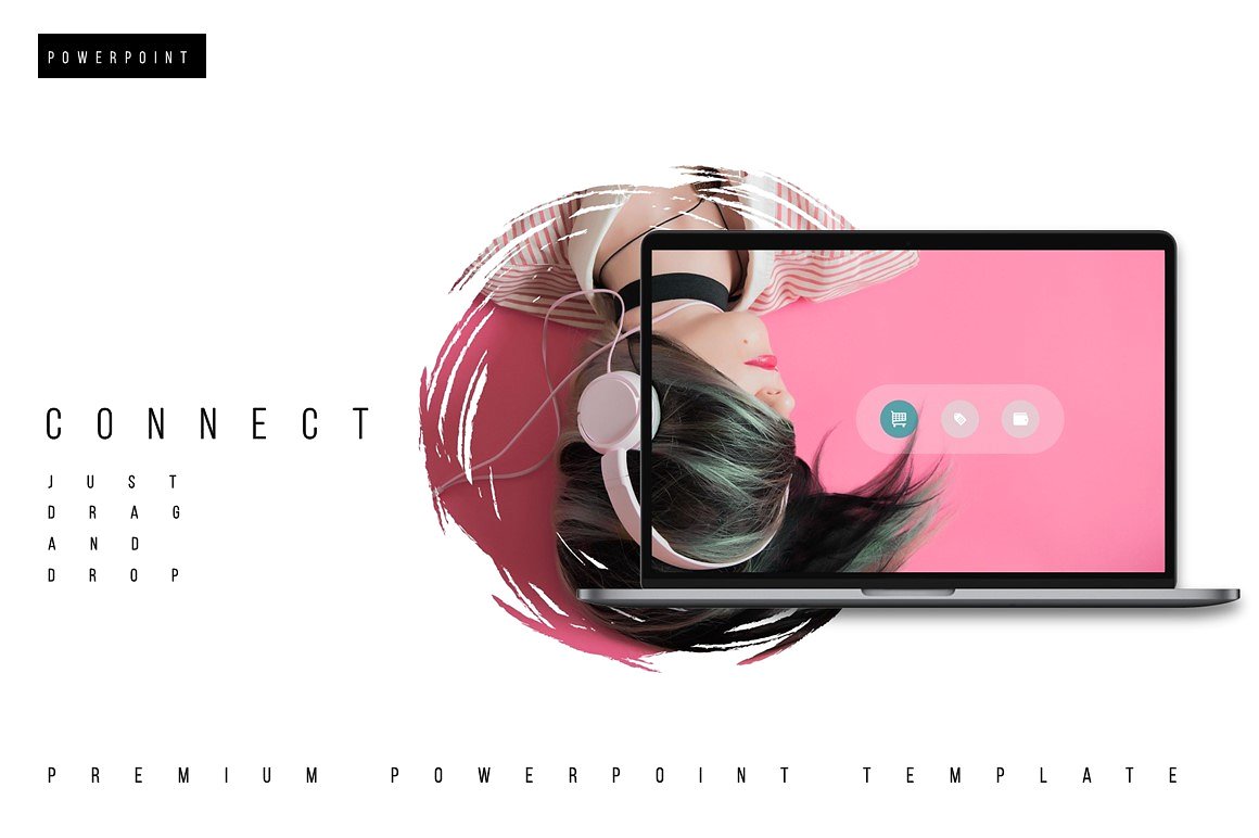 飞溅震撼视觉的PPT模板下载插图(1)