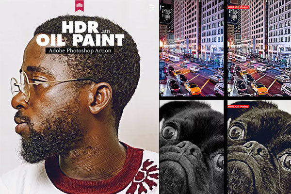 HDR复古绘画油漆艺术PS动作 Hdr Oil Paint Action