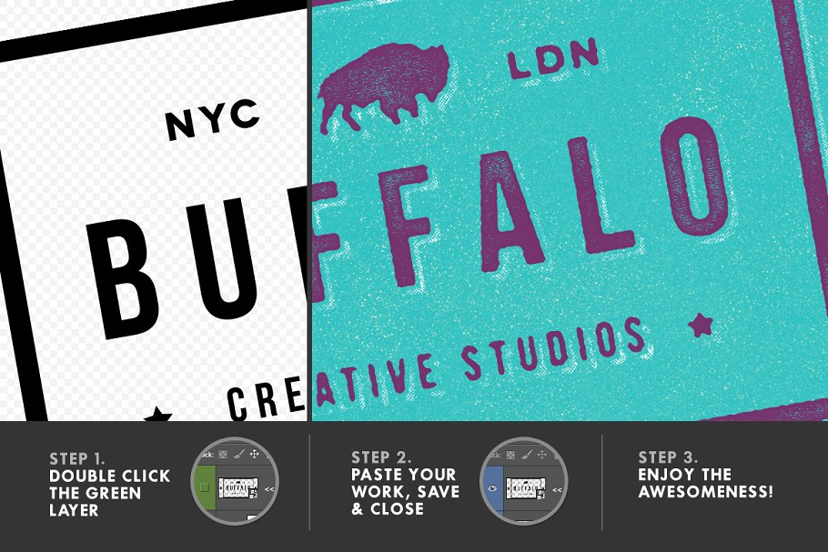 Old School 复古怀旧风格图层样式 Dusty’s Print Shop插图(2)