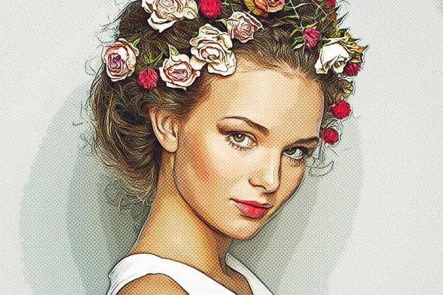 欧美风格漫画效果PS动作 Comic Oil Paint Photoshop Actions插图(5)