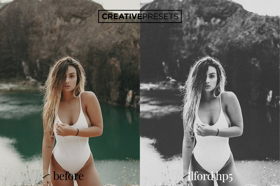 复古怀旧风格黑白照片调色滤镜LR预设 Vintage B&W Film Lightroom Presets插图(3)