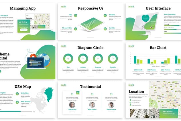 现代渐变颜色主题风格多用途PPT演示模板 Multi – Multipurpose Powerpoint Template插图(3)