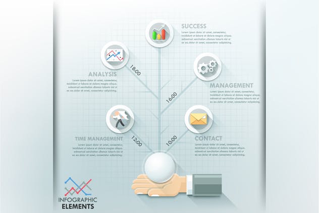 团队协作团队建设信息图表矢量素材 Teamwork Infographics插图(10)