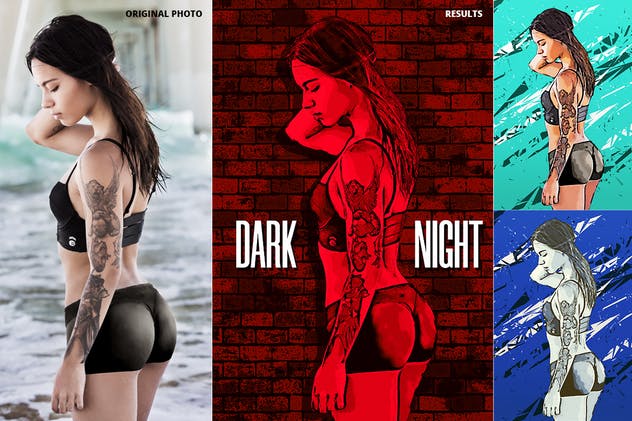 复古漫画素描艺术效果Photoshop动作 Illustrator – Vector Art Photoshop Action插图(5)