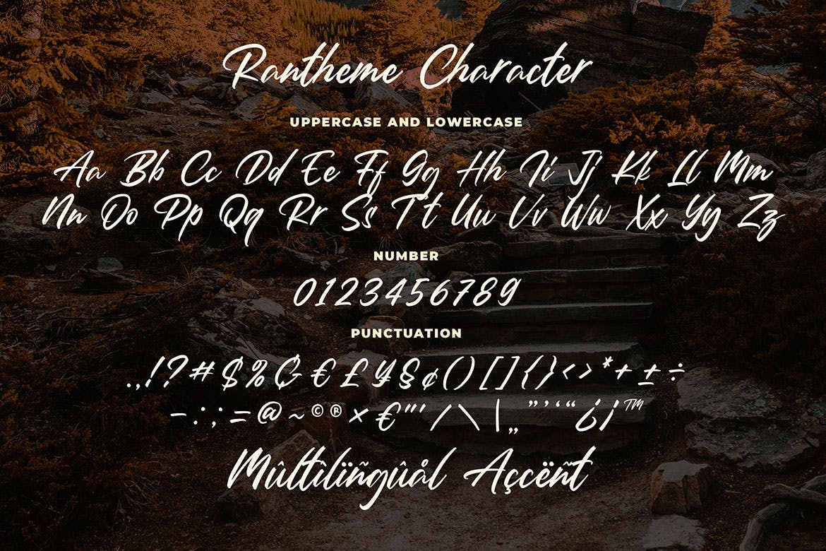 英文画笔书法字体 Rantheme – Stylish Brush Font插图(2)