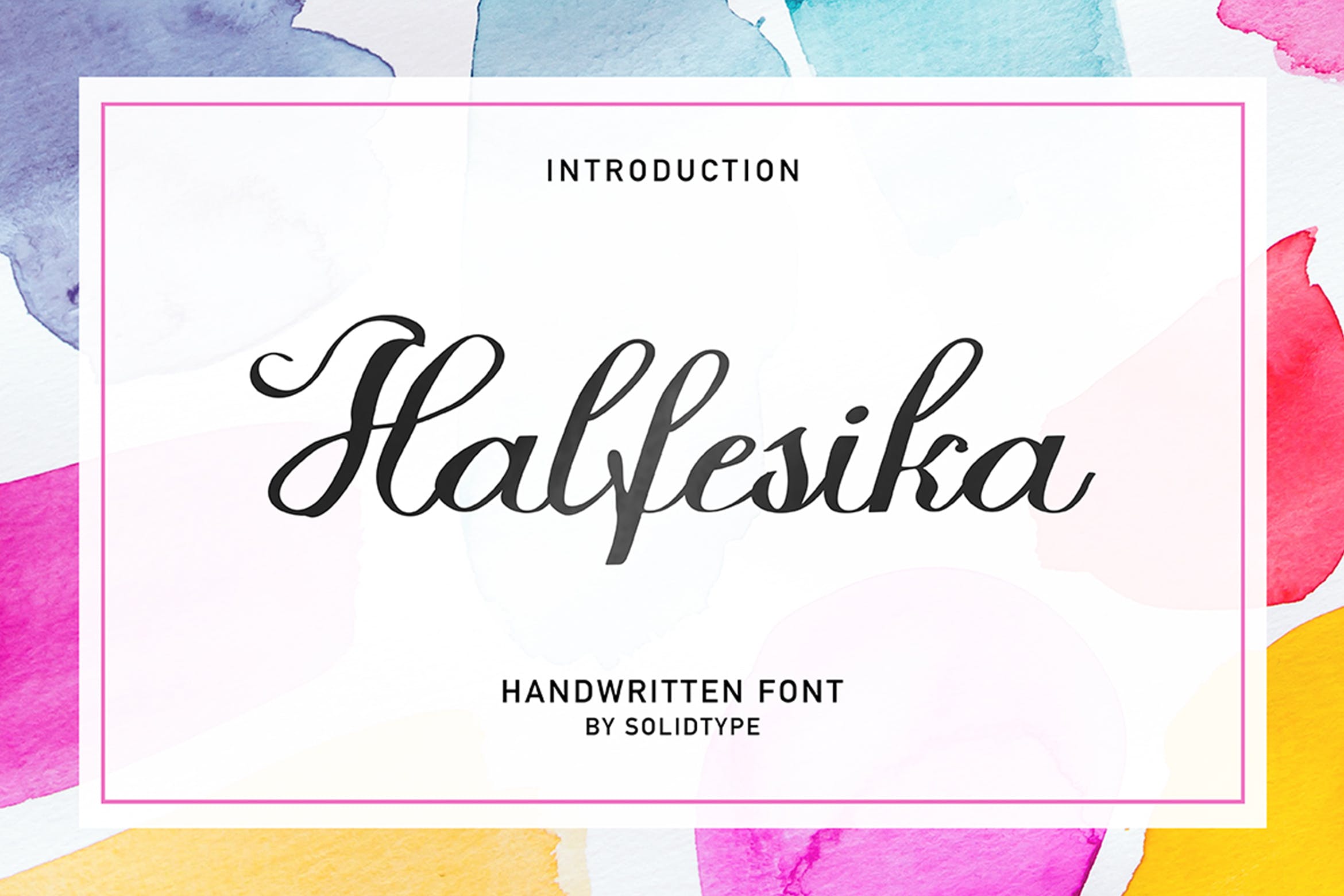 时尚粗糙边缘创意英文书法字体 Halfesika Script插图