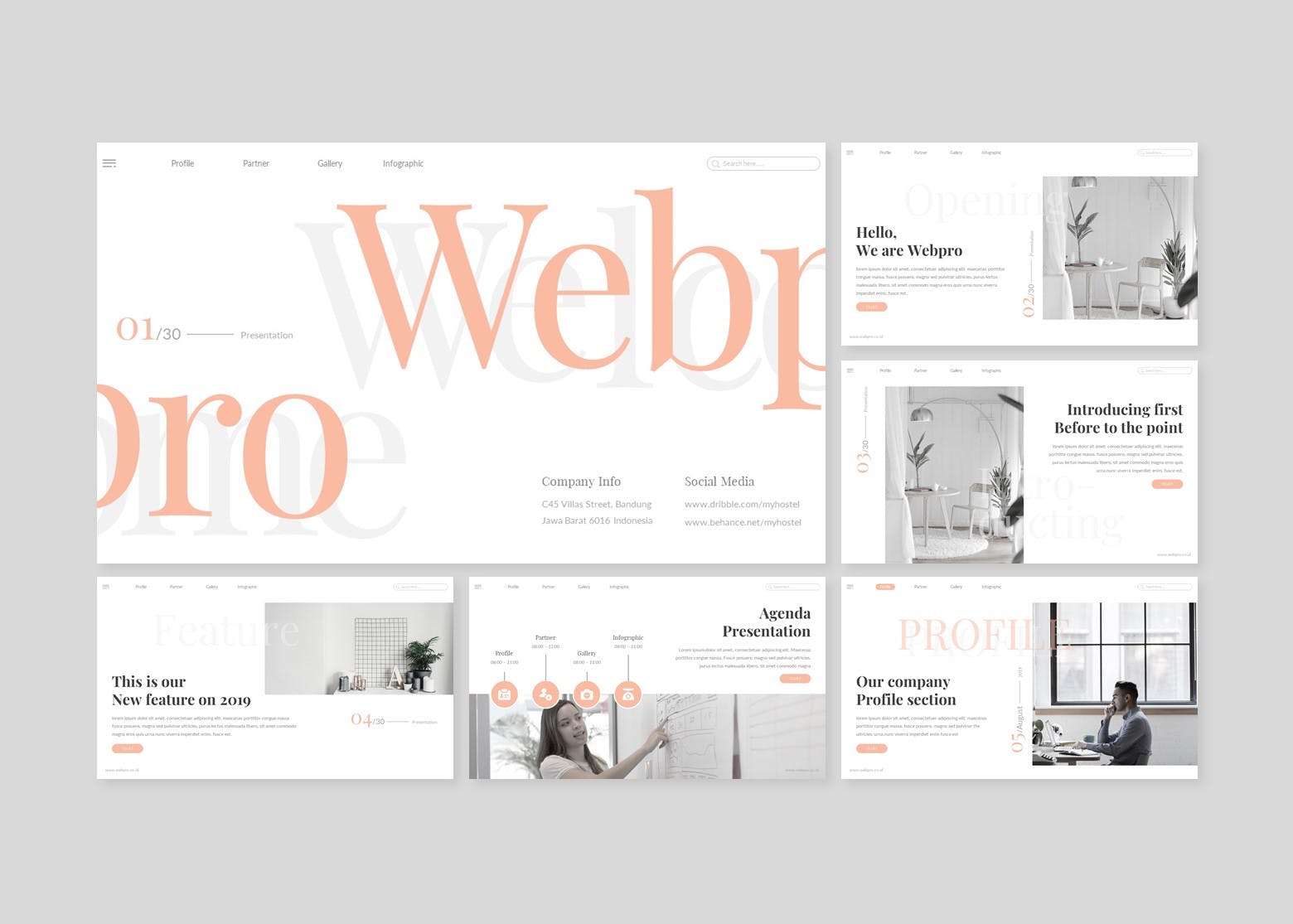 极力推荐的一款企业业务宣传PPT幻灯片模板 Webpro – Powerpoint Template插图(1)