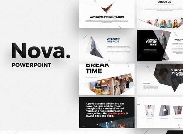 素材库下午茶：视觉新锐的时尚PPT模版下载[KEY,PPTX]