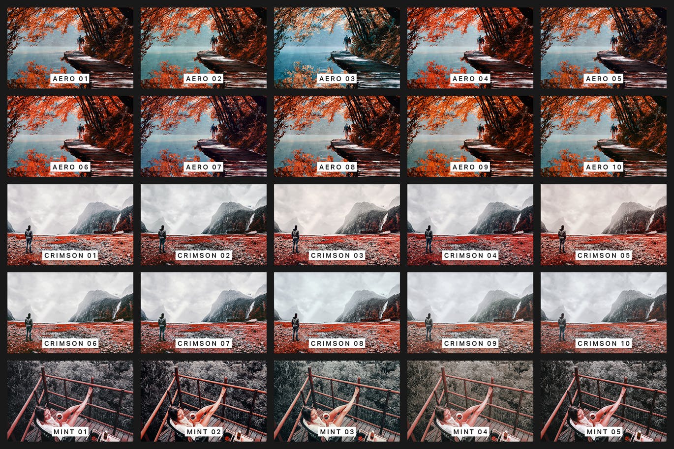 50款柯达Aerochrome红外胶片效果调色滤镜LR预设下载 50 Epic Red Lightroom Presets and LUTs插图(1)