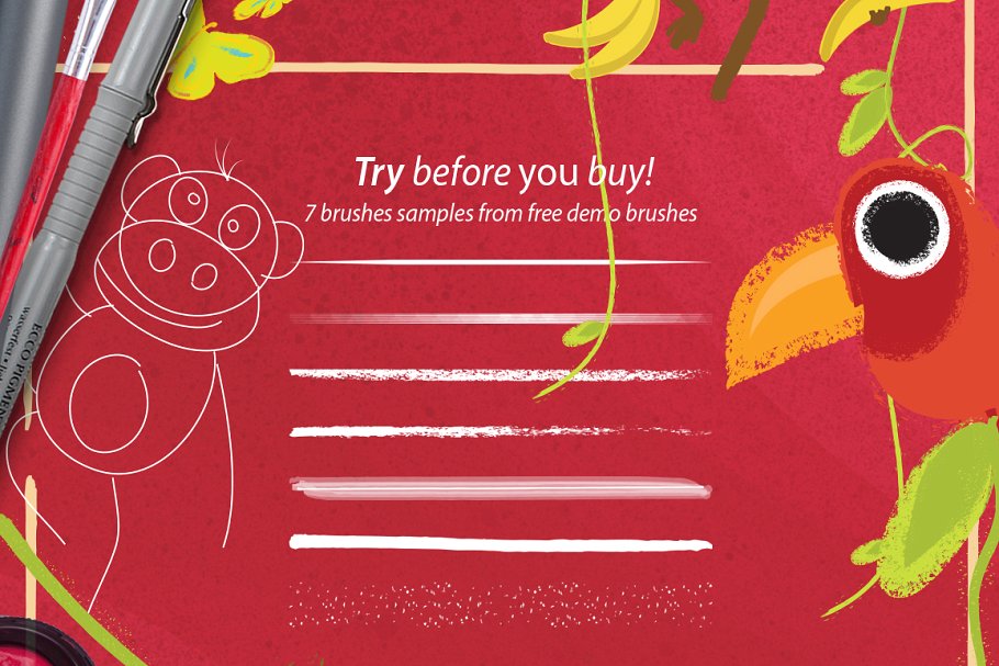 100+高品质PS画笔下载 ProBrush™ 100 + Free Demo插图(3)