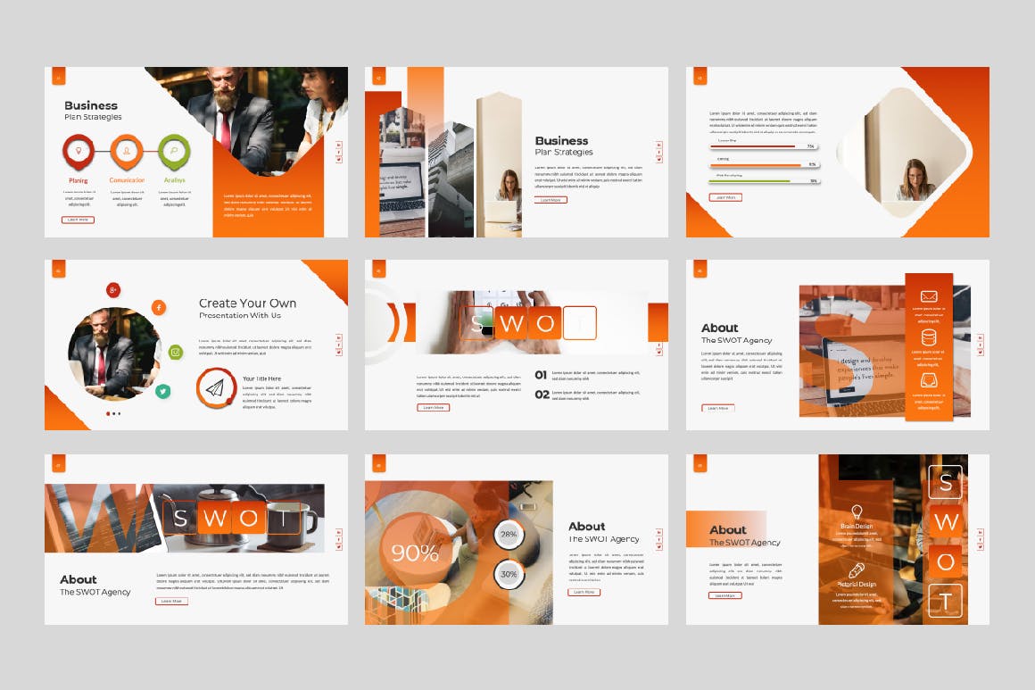 企业市场规划/业务发展计划PPT幻灯片设计模板 Business Powerpoint Template插图(5)