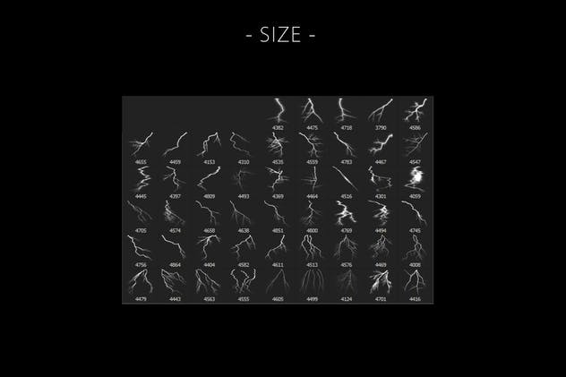 50款雷电闪电光线PS笔刷 50 Lightning Photoshop Brushes插图(8)