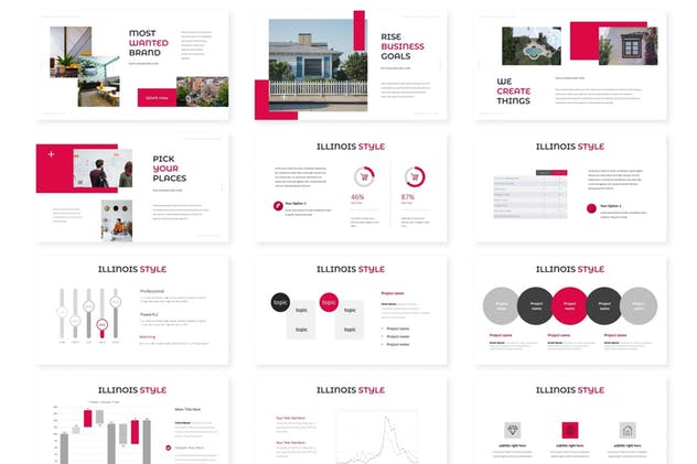 企业商务/个人多用途Google Slides演示文稿设计模板 Illionis – Google Slides Template插图(2)