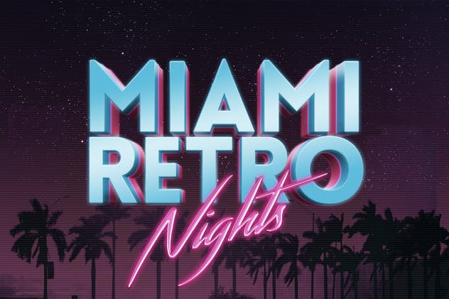 80年代复古风格3D立体PS字体样机模板v2 80’s Style Text Mockups V2插图(4)