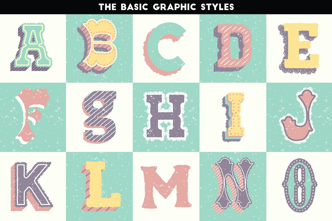 铅笔手绘风格图层样式 The Hand-drawn Pencil Type Tool Kit插图(7)