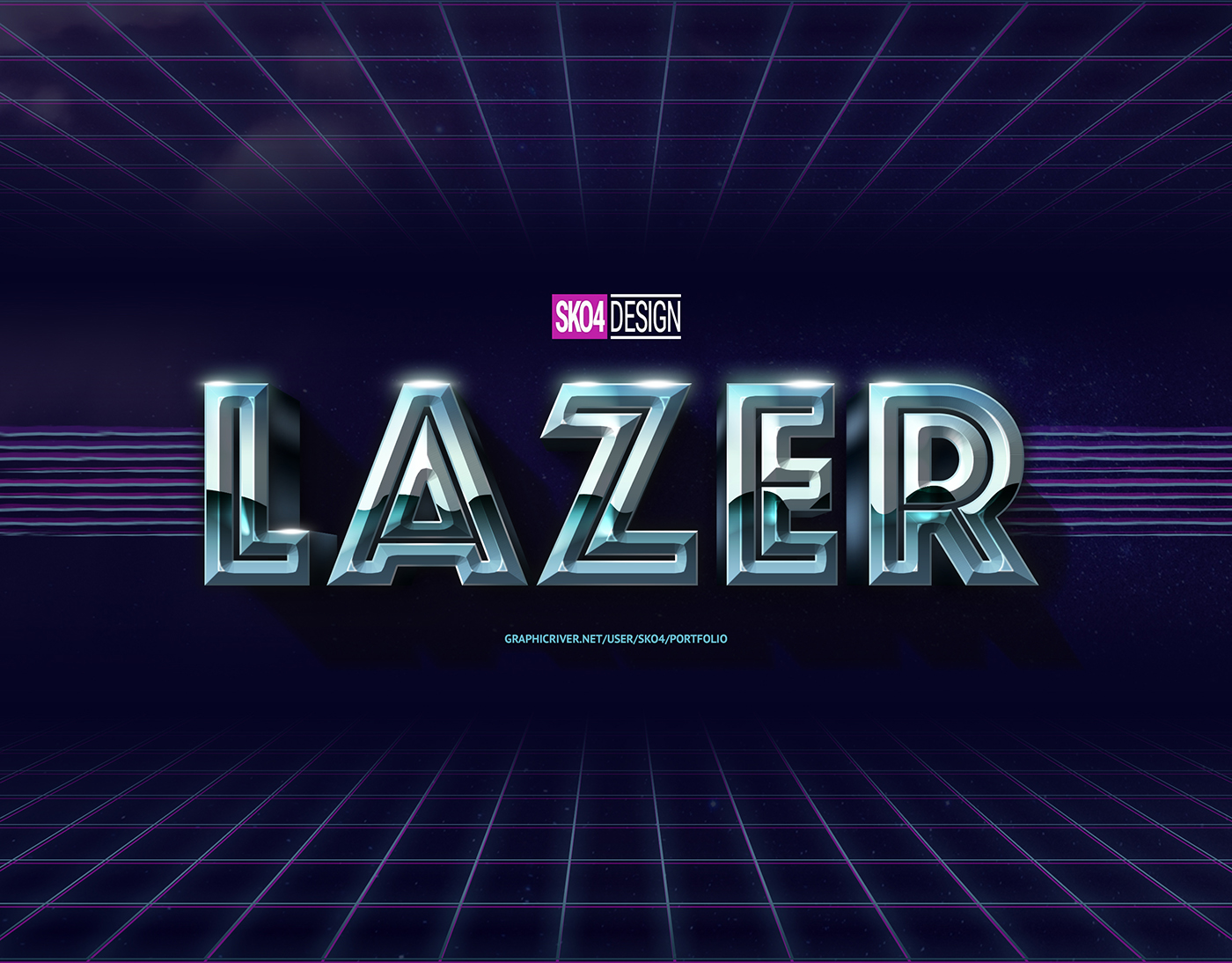 80年代复古文本质感特效PS图层样式下载插图(1)