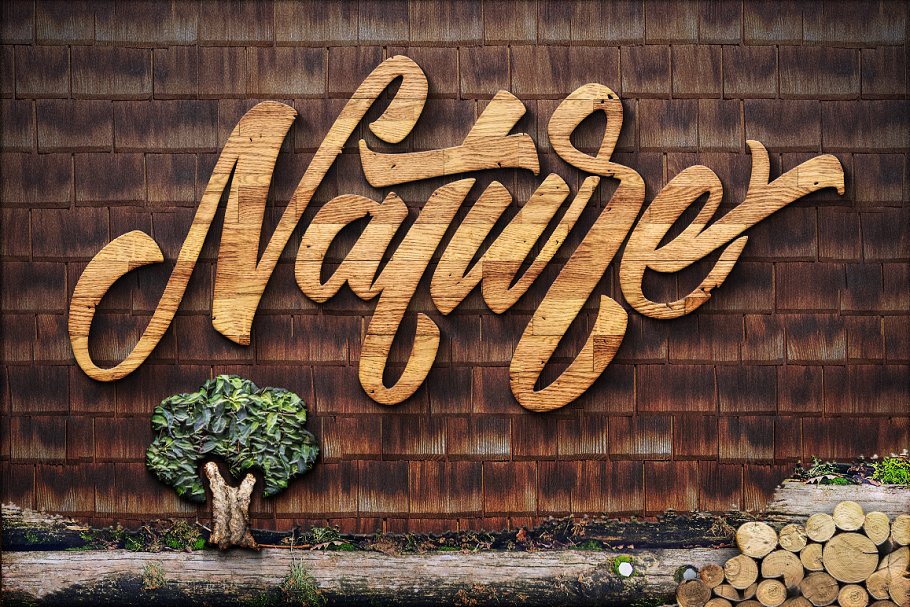 创意木制艺术设计素材包 WOODY Creative Toolkit for Photoshop插图(1)