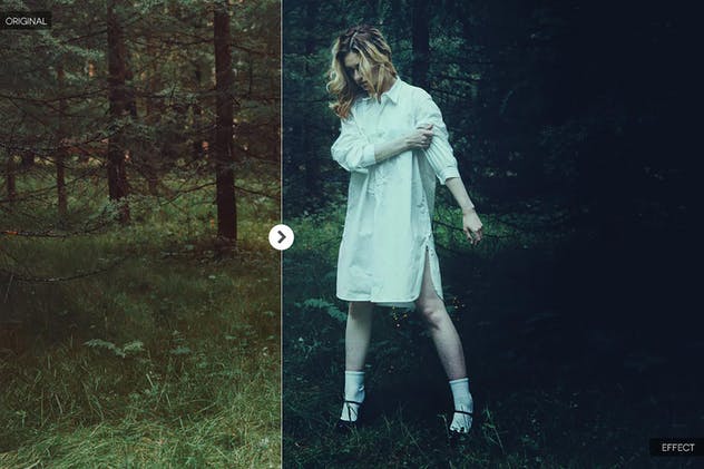 黑色调艺术照片后期处理调色滤镜PS动作 Dark Photography Photoshop Actions插图(4)