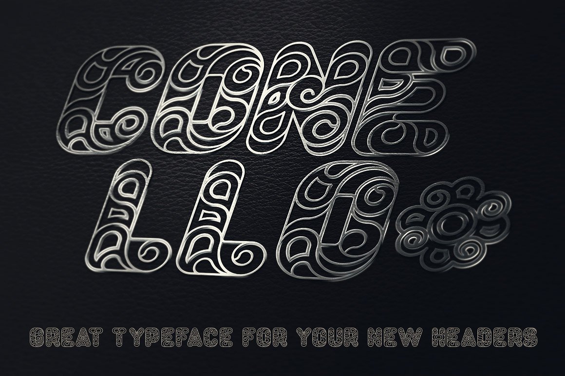 复古纹理镂空创意字体 Conello – Display Font插图(3)