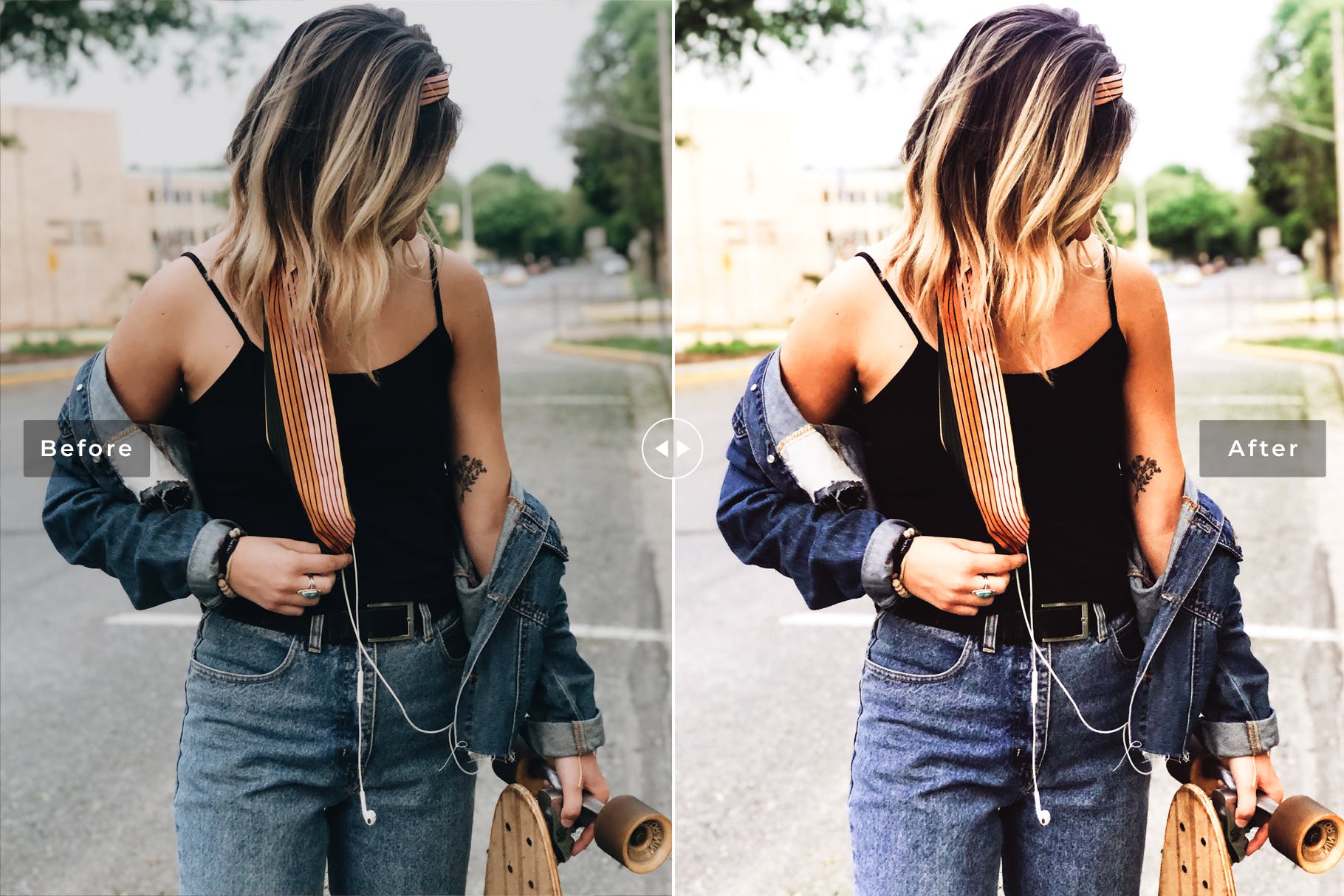 美丽自然通透褪色色调照片滤镜Lightroom预设 Hippie Mobile & Desktop Lightroom Presets插图(4)