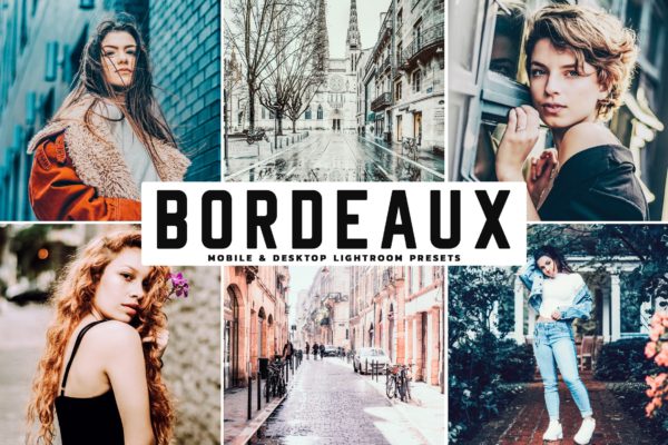 高对比度色彩增强照片后期处理调色LR预设下载 Bordeaux Mobile &amp; Desktop Lightroom Presets