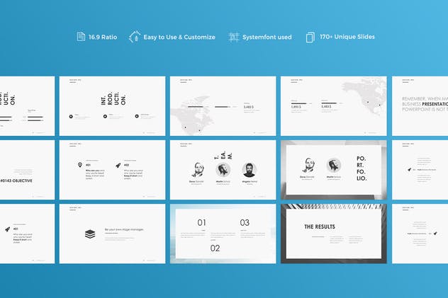 简约设计风格企业宣传介绍PPT幻灯片模板 Flow Powerpoint Template插图(2)