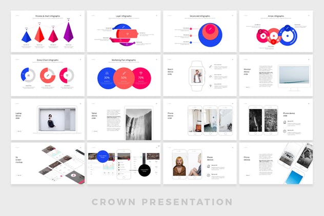 简单专业的企业PPT模板设计素材 CROWN Powerpoint Template插图(6)
