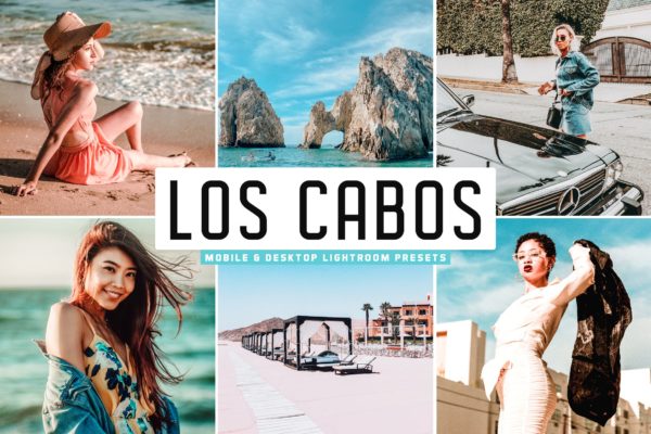 照片后期加工对比度&amp;色调调整Lightroom预设 Los Cabos Mobile &amp; Desktop Lightroom Presets