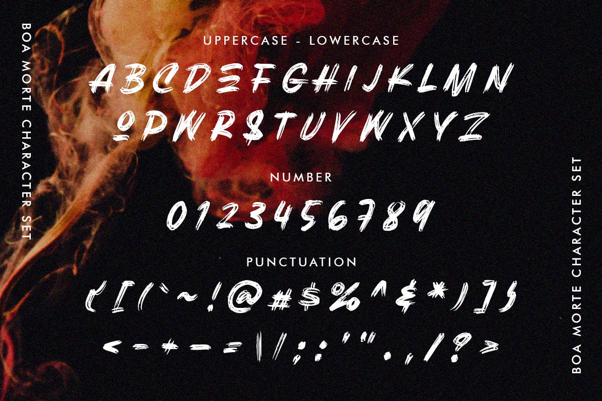 独特粗体干笔刷英文书法字体 Boa Morte Bold Handbrush Font插图(4)