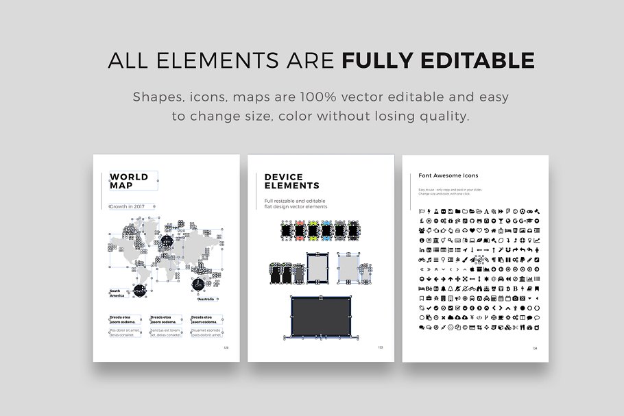 简洁，现代和极简主义Keynote幻灯片模板 NORS A4 Vertical Keynote + 20 Photos插图(4)