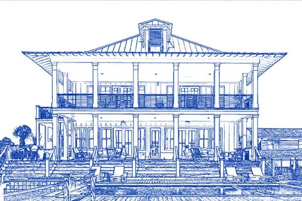 建筑蓝图图样效果PS动作