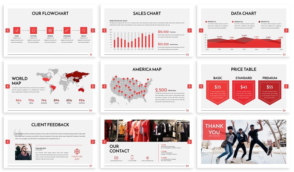 服装主题Keynote演讲幻灯片模板下载 Badjoe – Apparel Keynote Template插图(3)