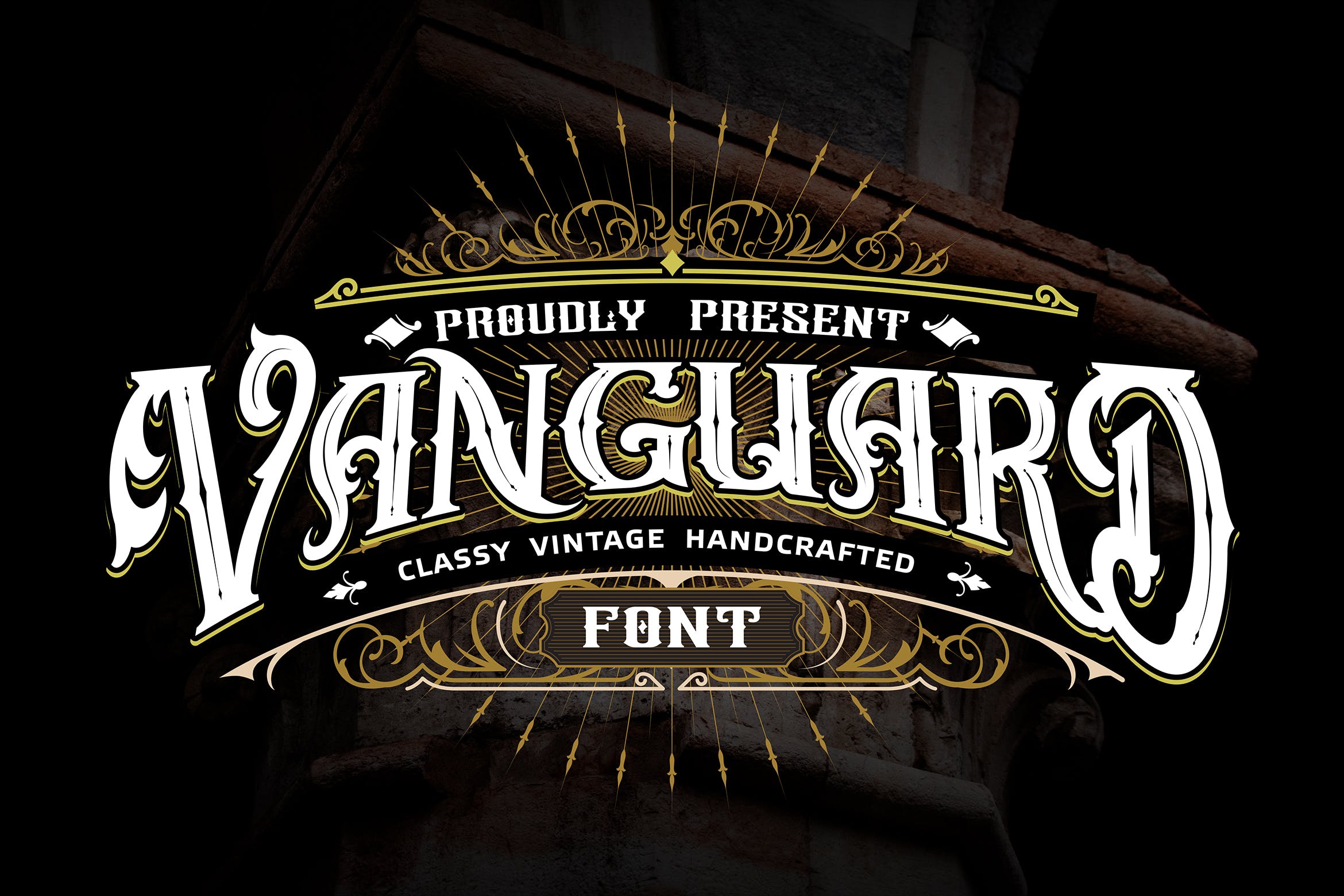 经典复古手工制作英文艺术字体 Vanguard | Classy Vintage Handcrafted插图