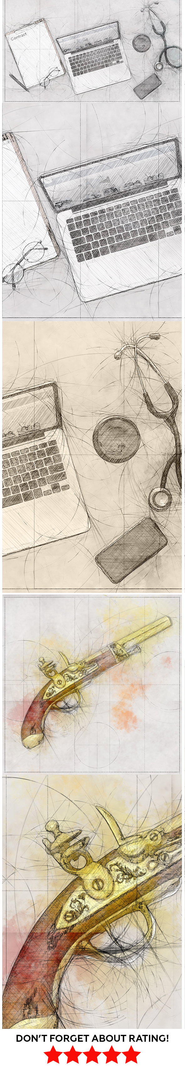 工业设计艺术素描特效的PS动作下载 Art Machine Photoshop Action [atn]插图(3)