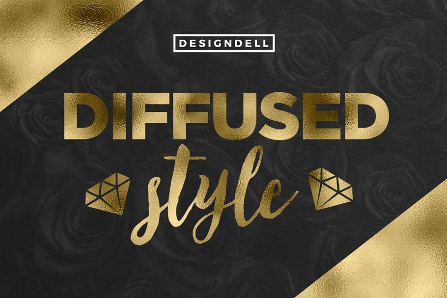 各种金属色图层样式 Foiled Photoshop Styles插图(3)