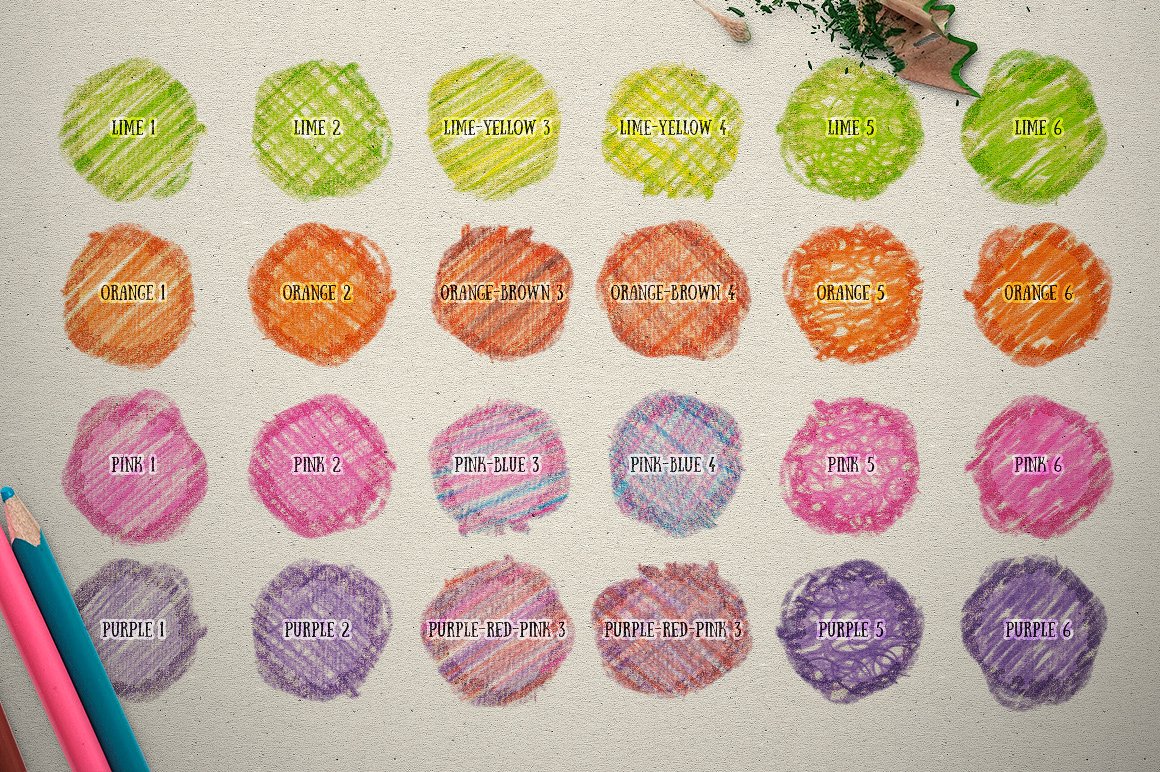 PS 图层样式彩色铅笔盒 COLOUR PENCIL BOX Photoshop Styles插图(5)