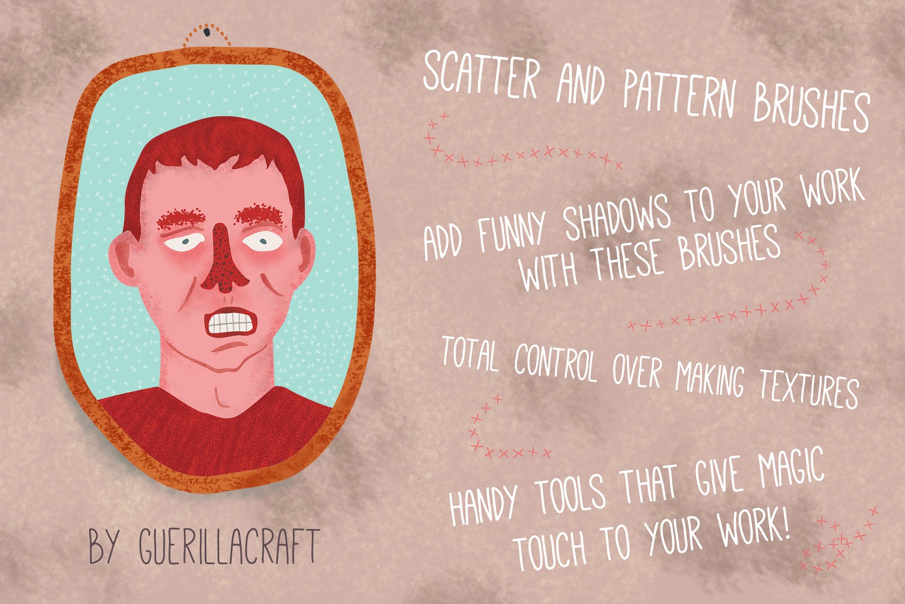 分散圆点和图案纹理AI笔刷 Scatter&Pattern Photoshop brushes插图(2)