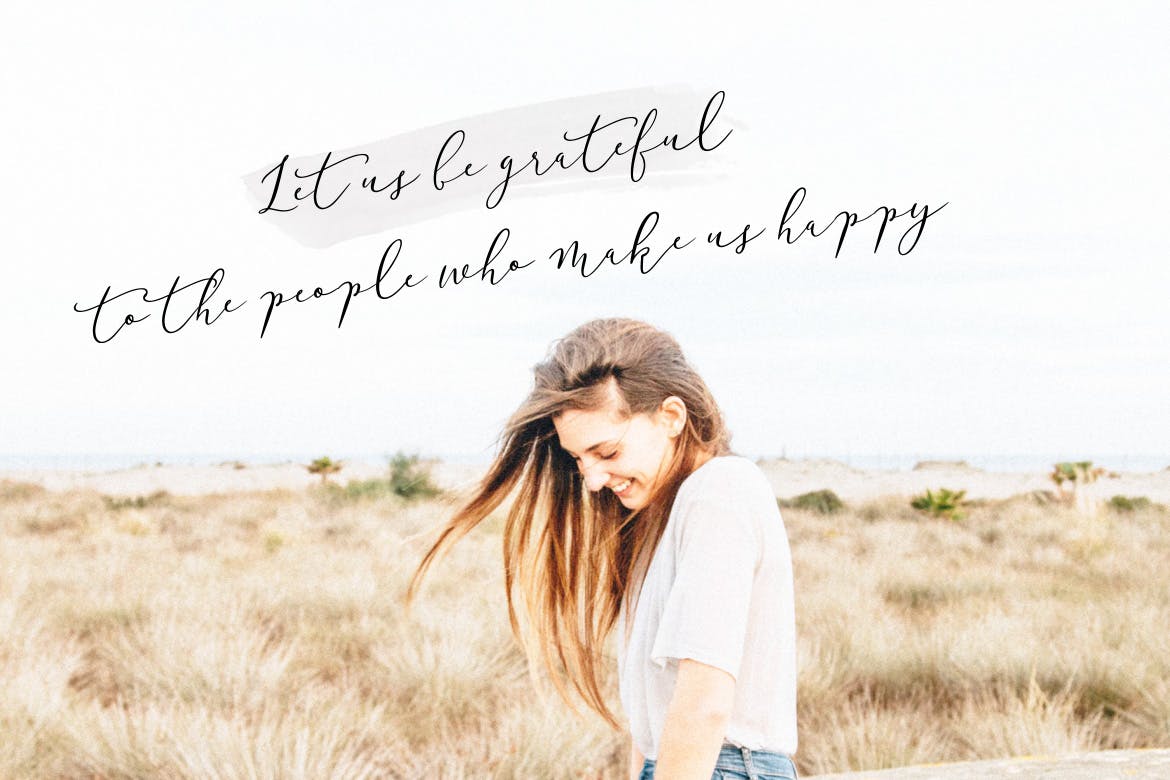 现代优雅英文钢笔书法字体 Wonderlust Calligraphy Modern插图(1)