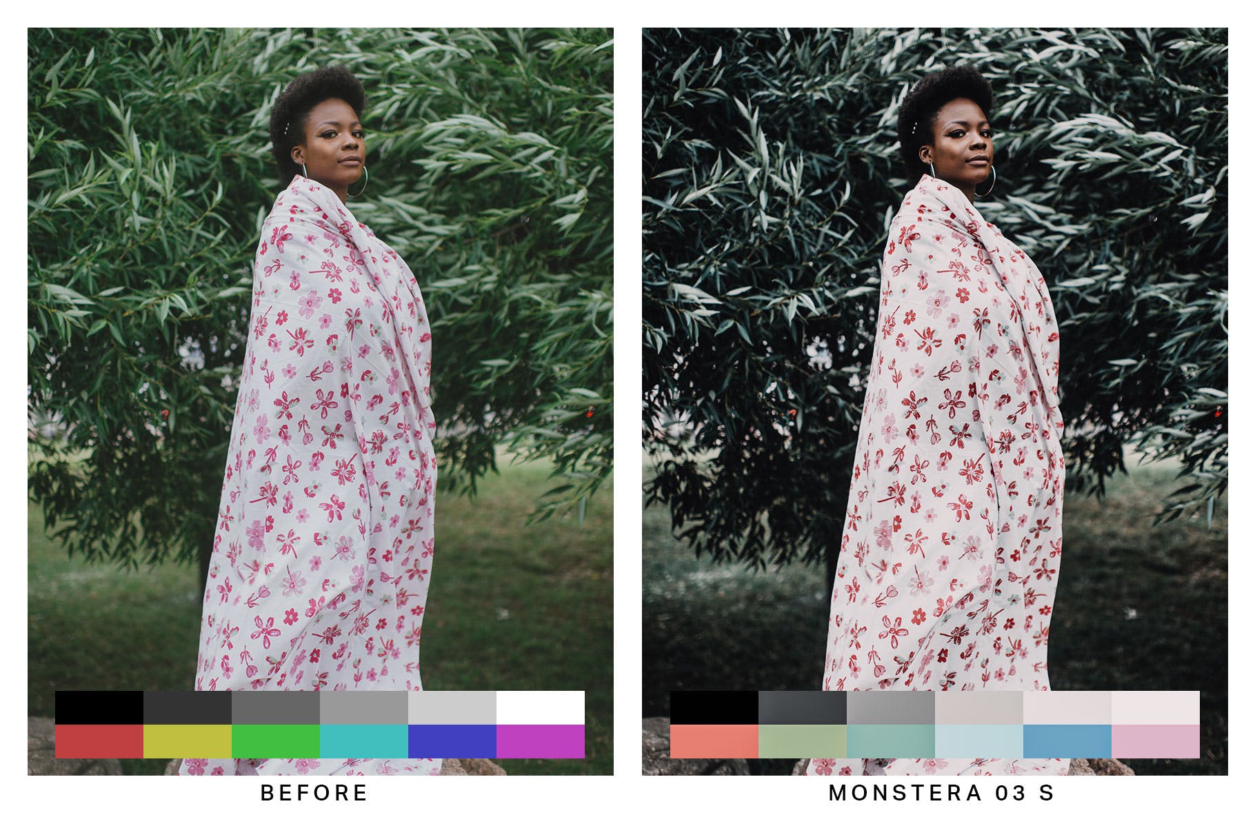 50款室外肖像人像摄影对比鲜明电影胶片色调Lightroom预设 50 Moody Green Lightroom Presets插图(4)