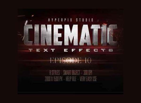酷炫的电影海报特效字体图层样式下载[PSD]