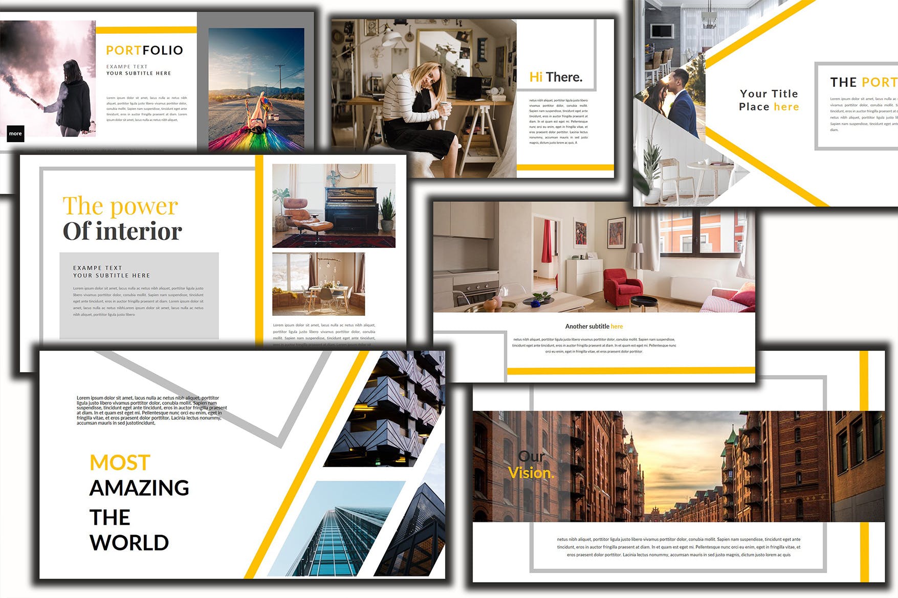 创意企业介绍/工作汇报Keynote演示文稿模板 Yellow – Innovative Keynote Template插图(2)