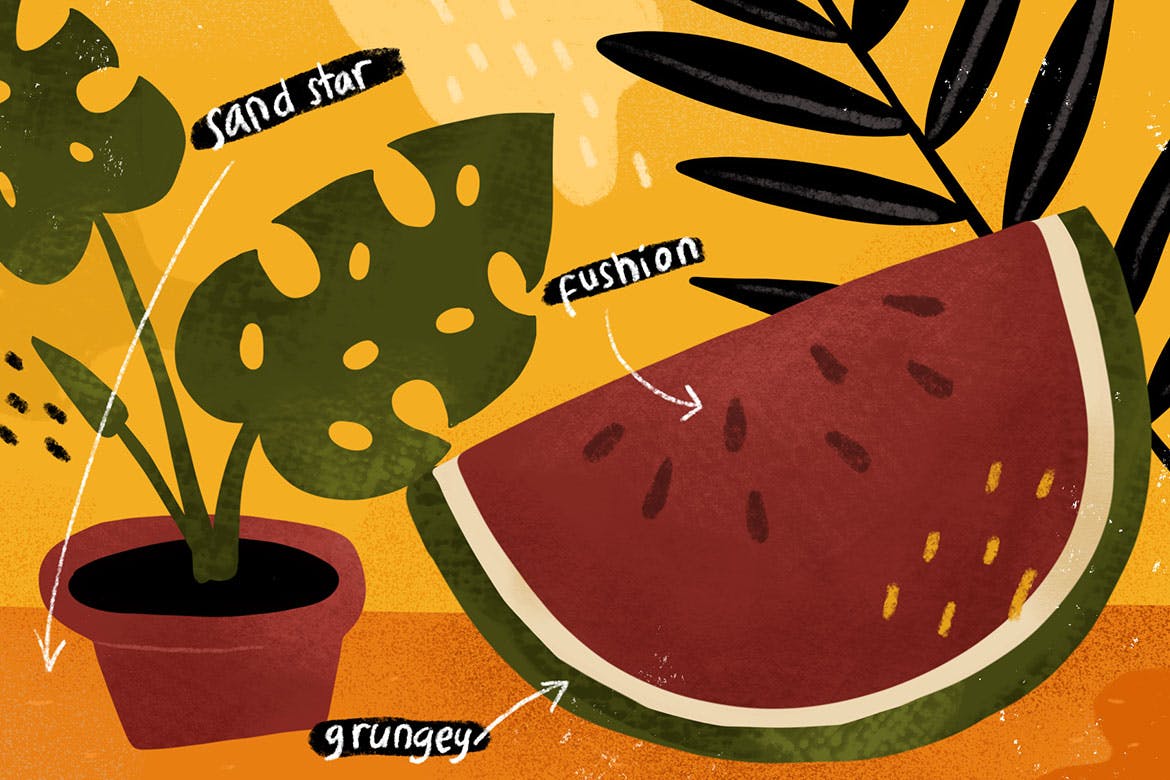 iPad必备的手绘插画Procreate干笔刷插图(2)