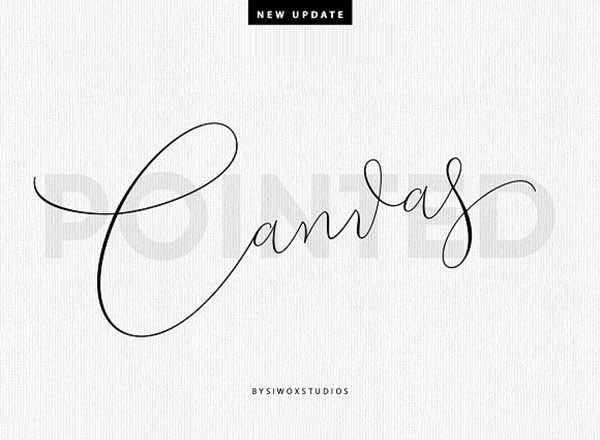 飘逸优雅手写字体Canvas Pointed Script