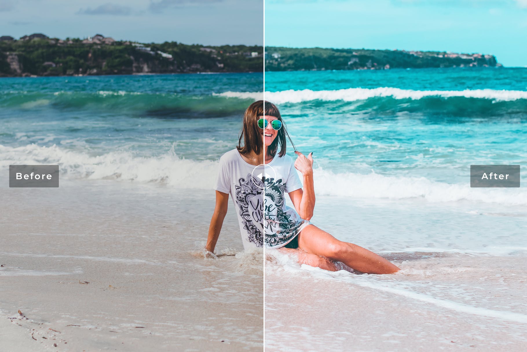 蓝色&绿松石色自然暖色调Lightroom预设 Punta Cana Mobile & Desktop Lightroom Presets插图(5)