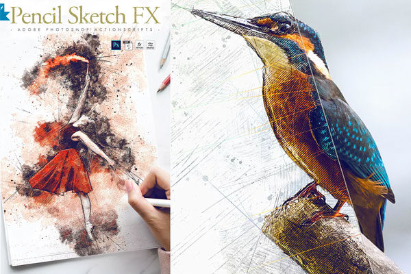 动画铅笔素描FX – Photoshop附加组件 Animated Pencil Sketch FX – Photoshop Add-On