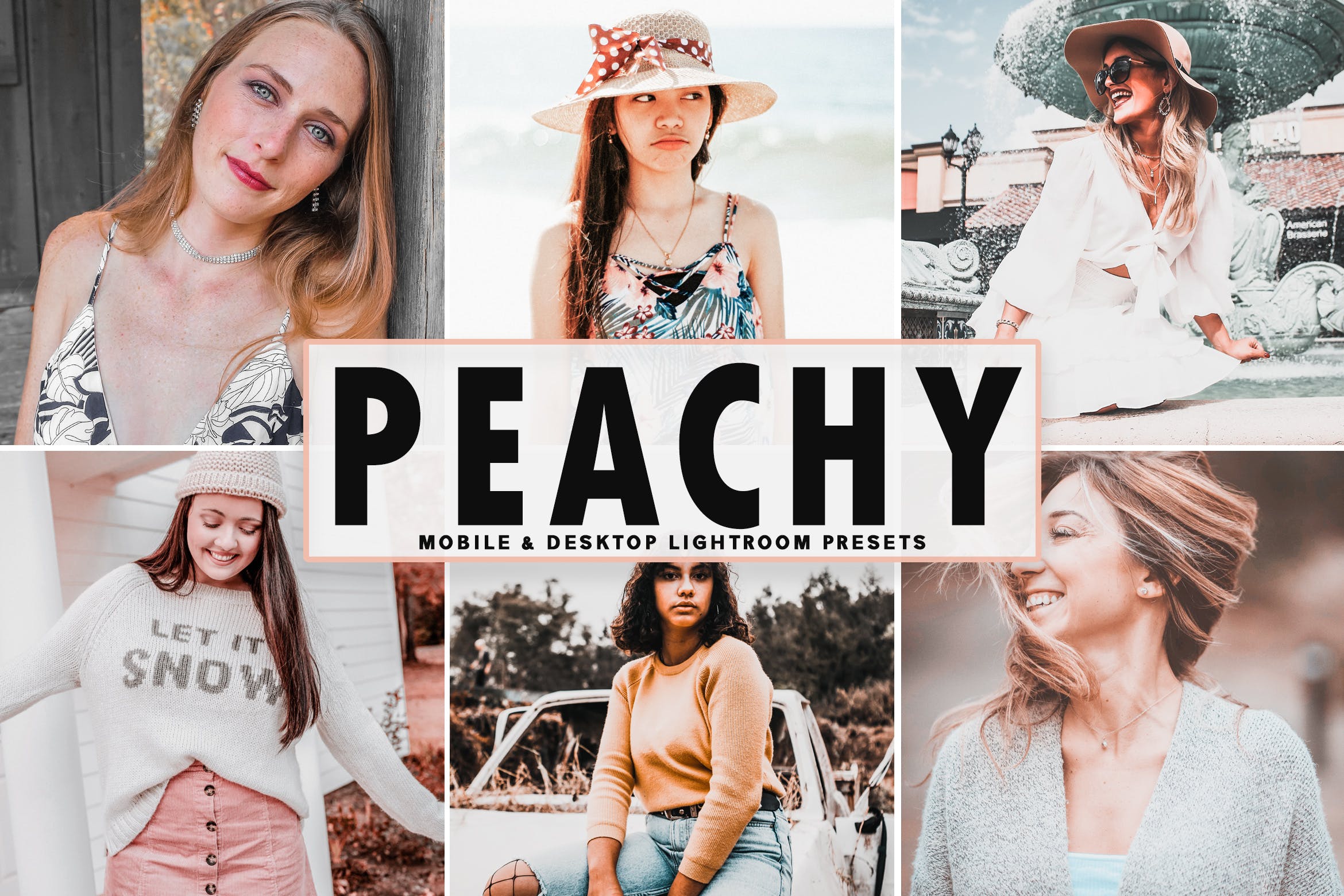 桃色的诱惑-LR调色滤镜预设 Peachy Mobile & Desktop Lightroom Presets插图